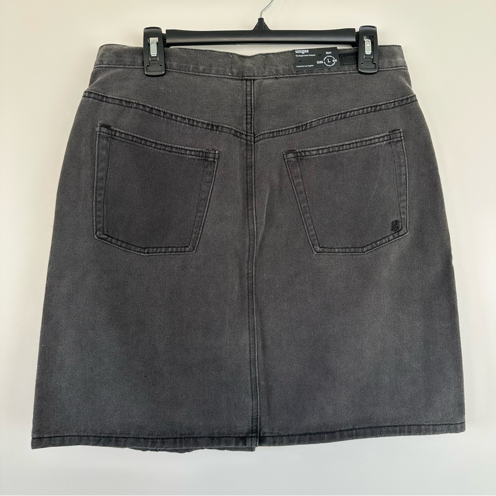 NWT Umgee Women's Gray Button-Front Skirt Size Large - Picture 9 of 9